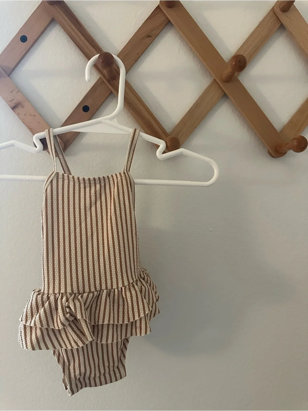 Quincy Mae Beige and Brown Swim suit